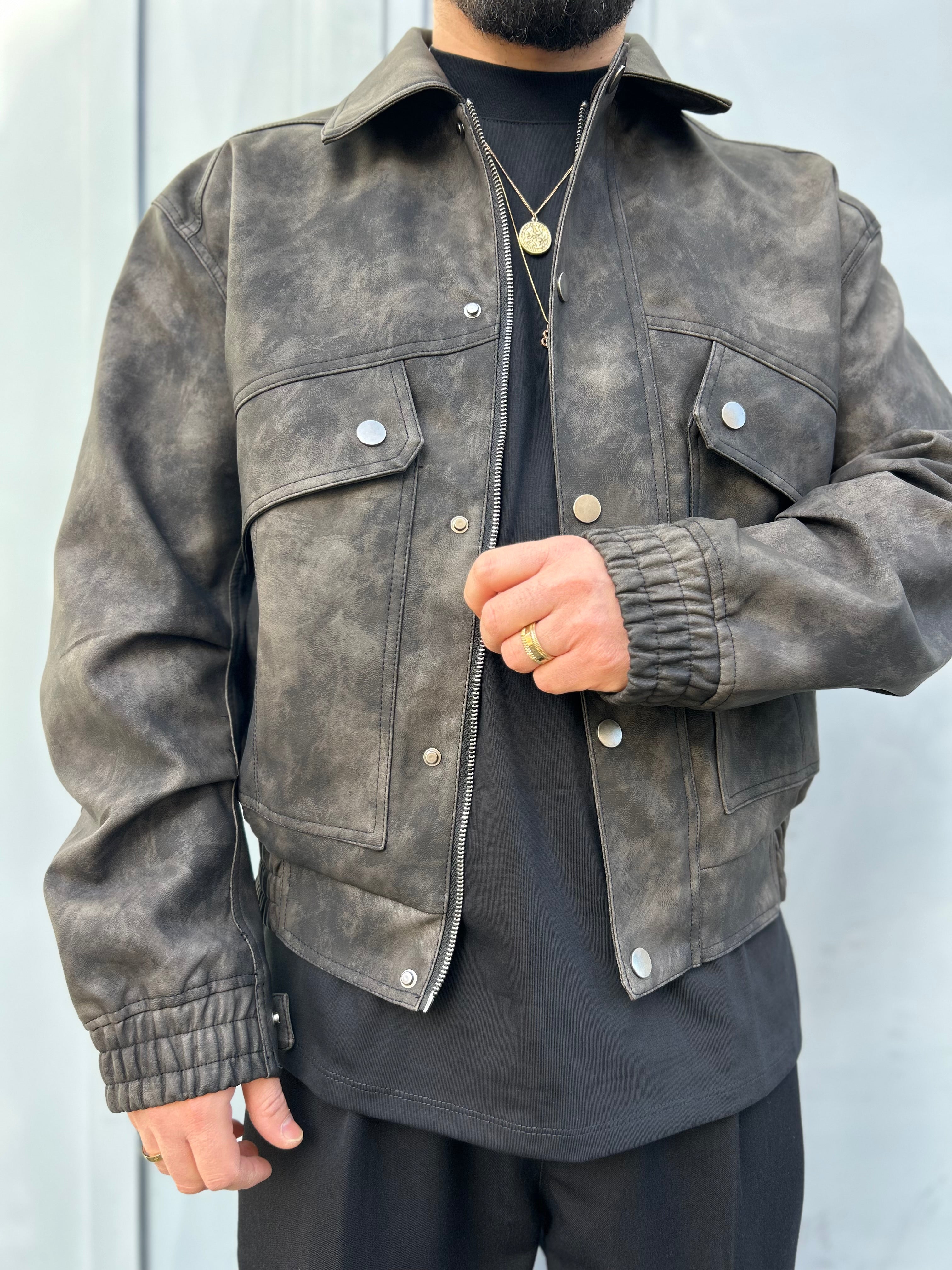 JACKET EFFETTO MARMORIZZATO