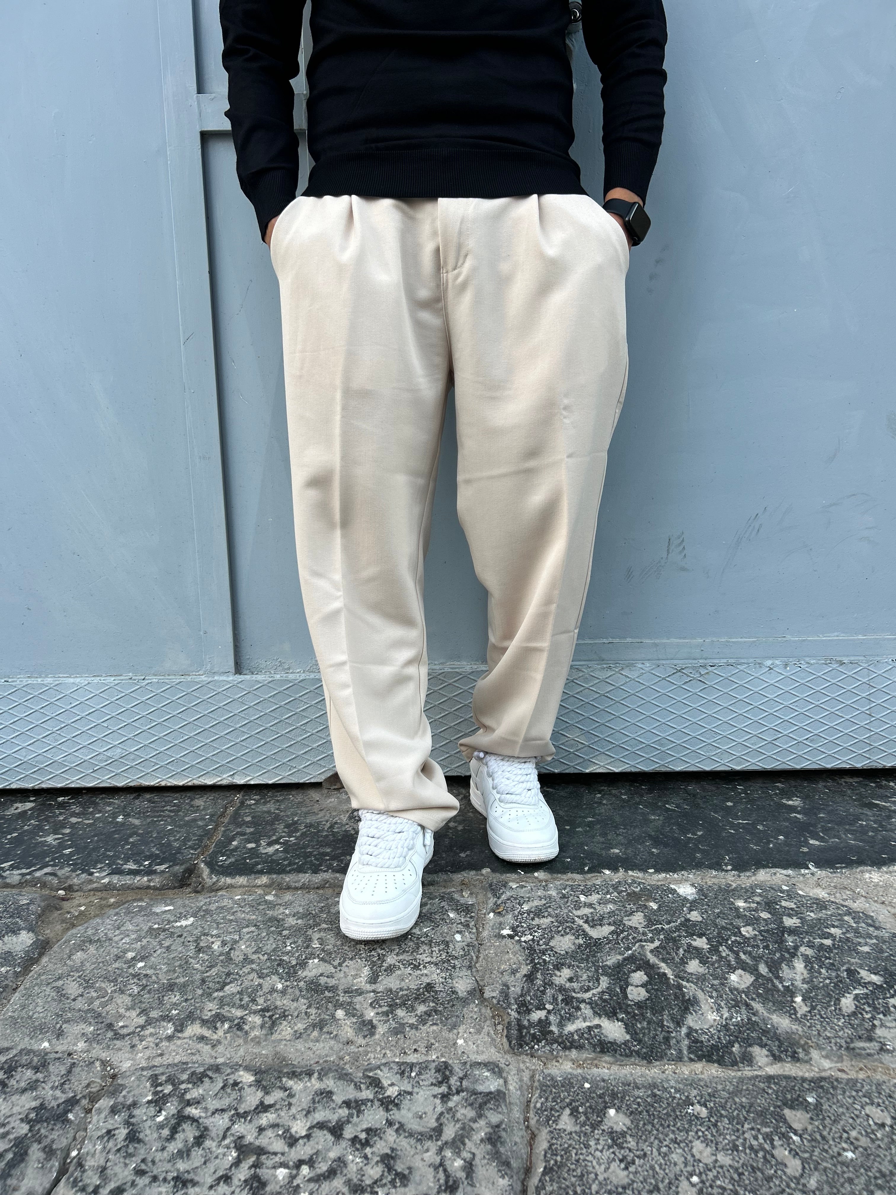 Pantalone Fondo Ampio Panna