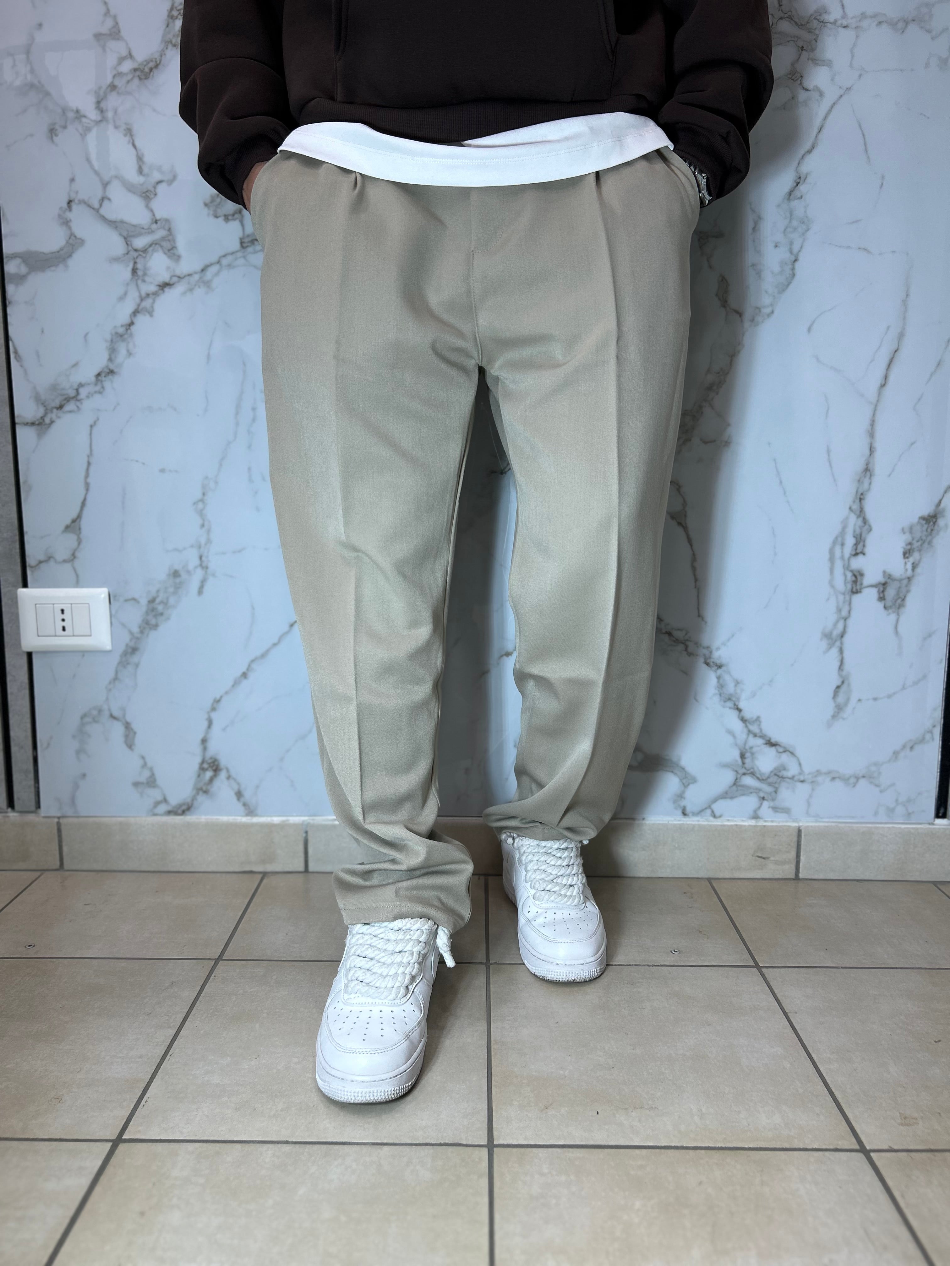 Pantalone Fondo Ampio Tortora