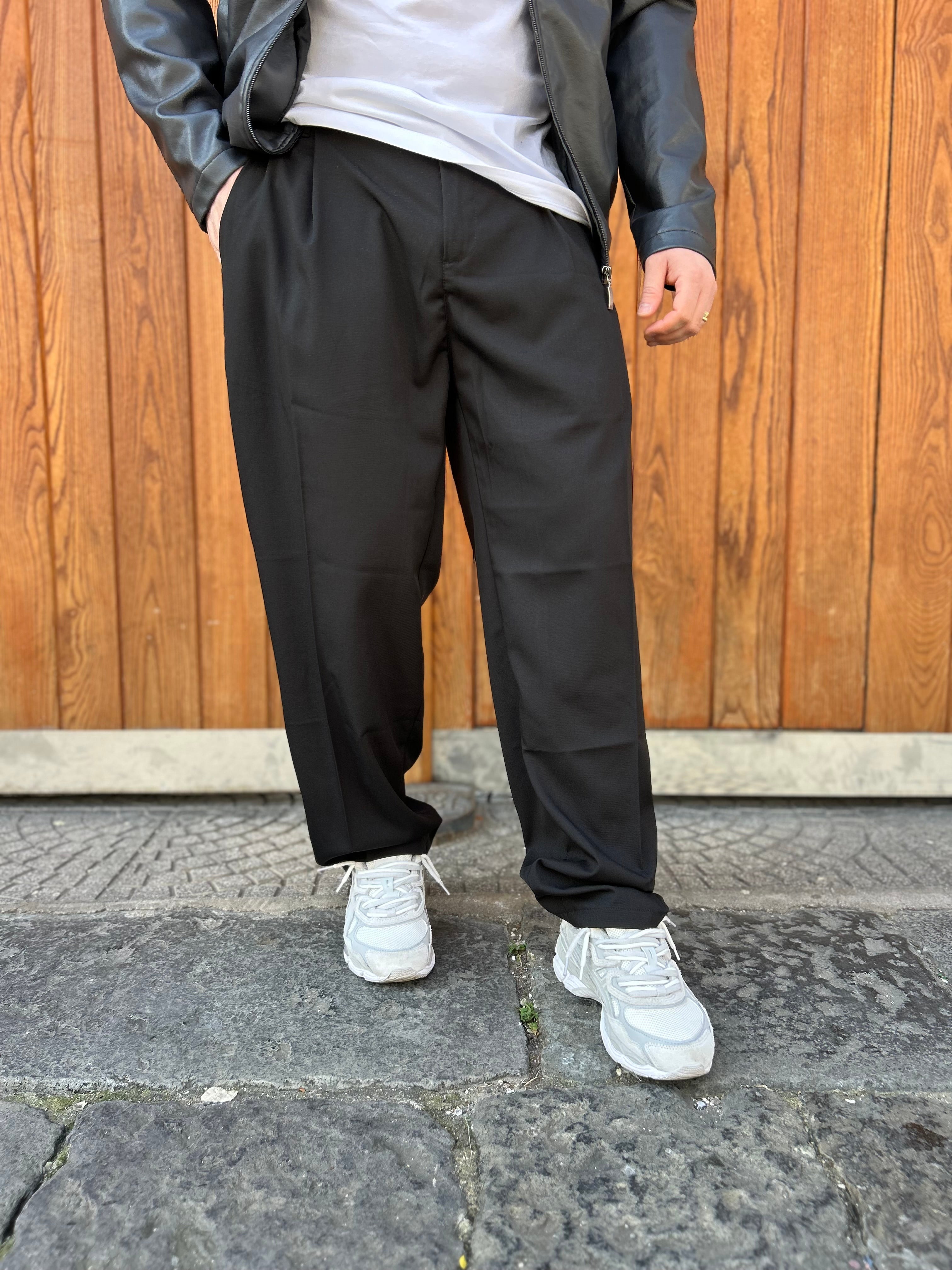 Pantalone Fondo Ampio Nero