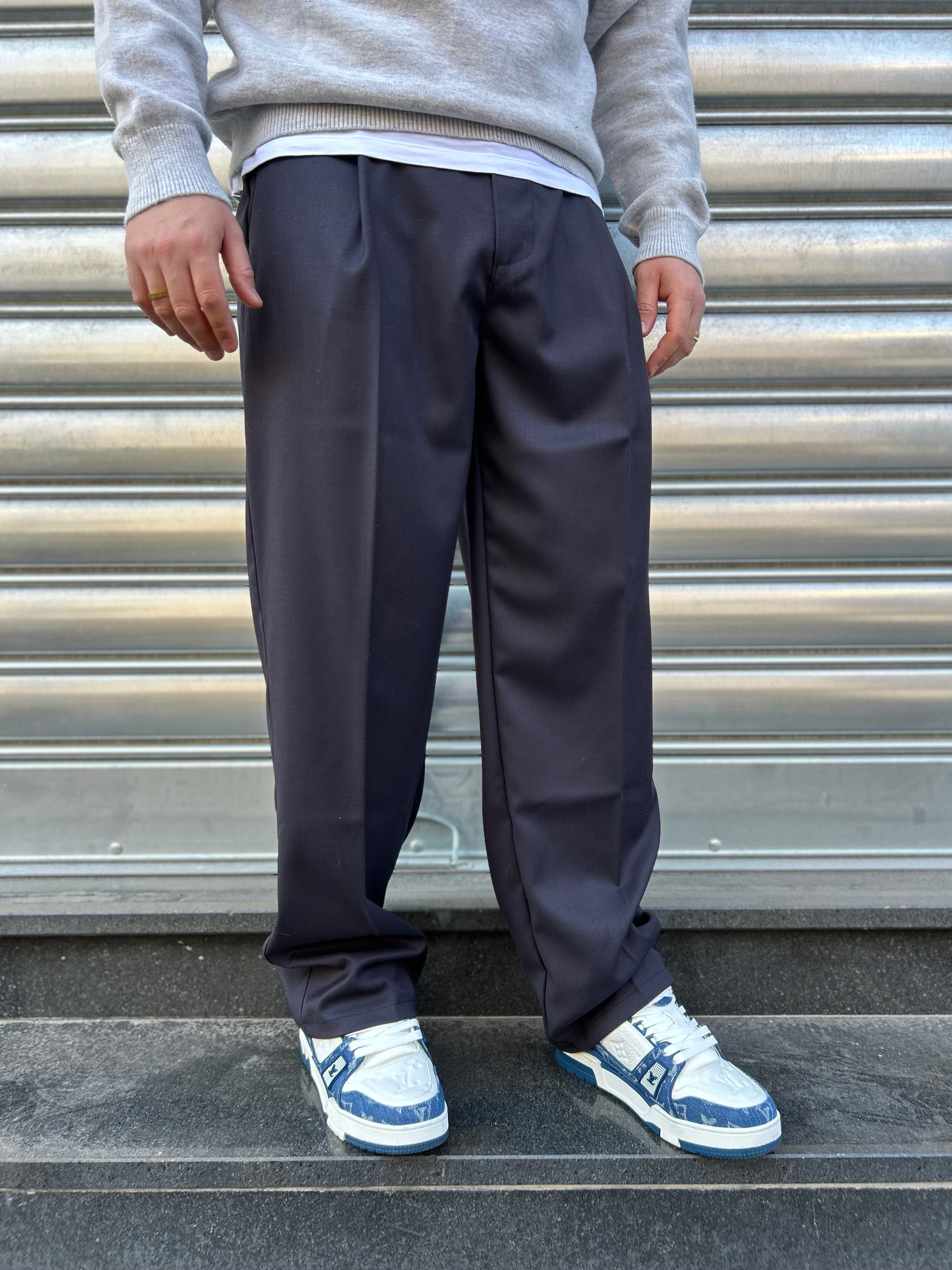 Pantalone Fondo Ampio Grigio piombo “ARCHIIVE”