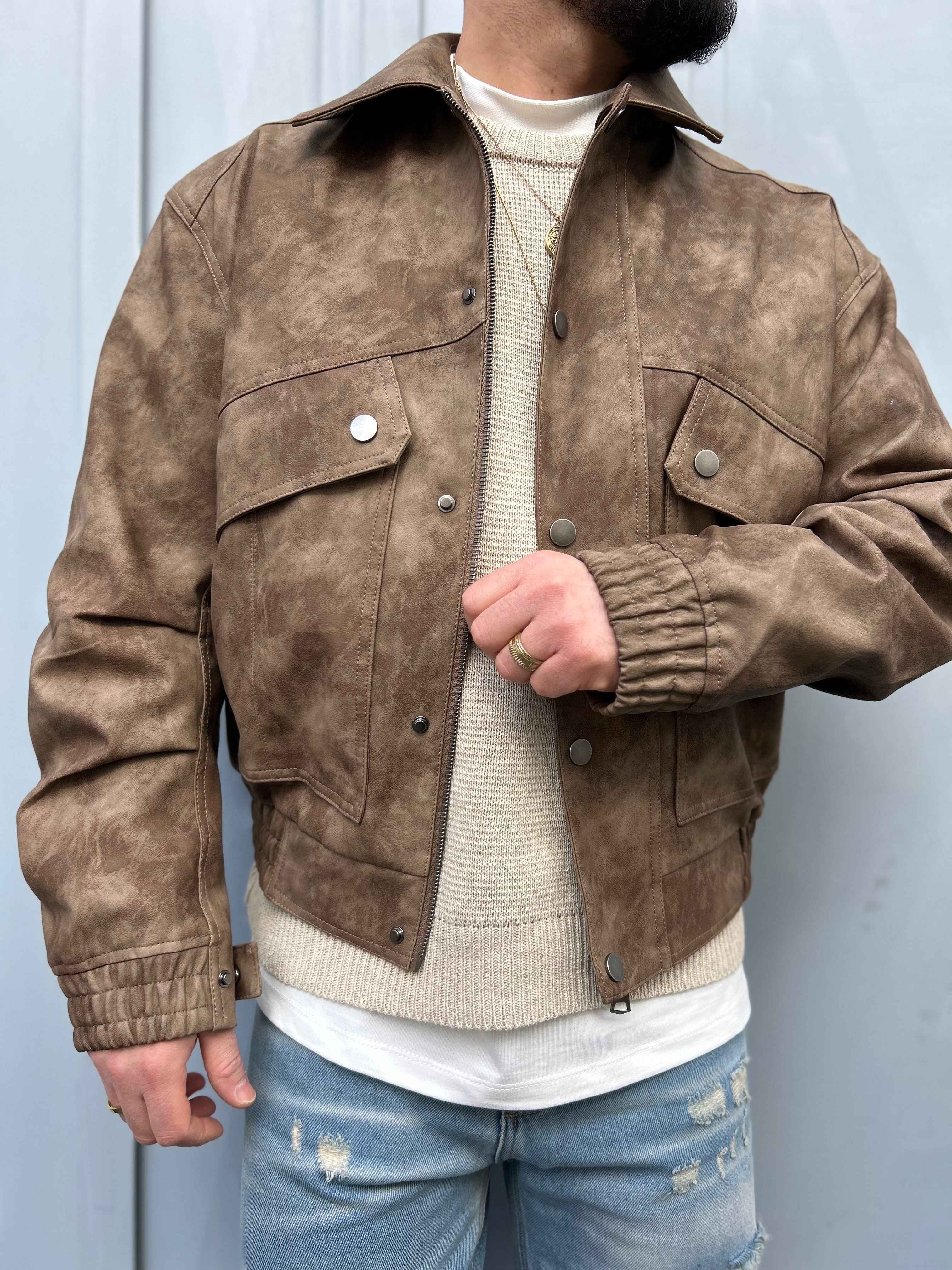 JACKET EFFETTO MARMORIZZATO