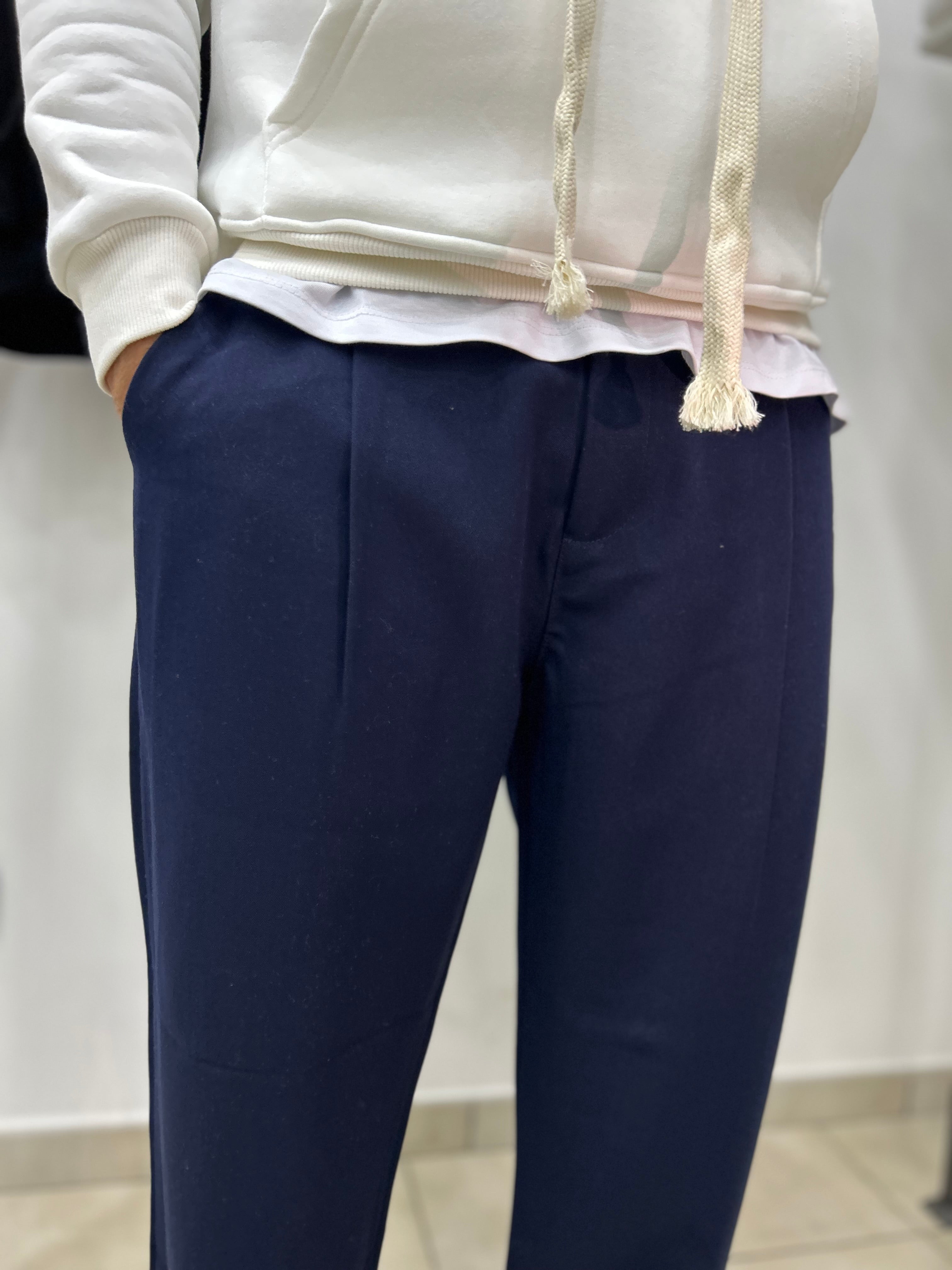 Pantalone Fondo Ampio Blu