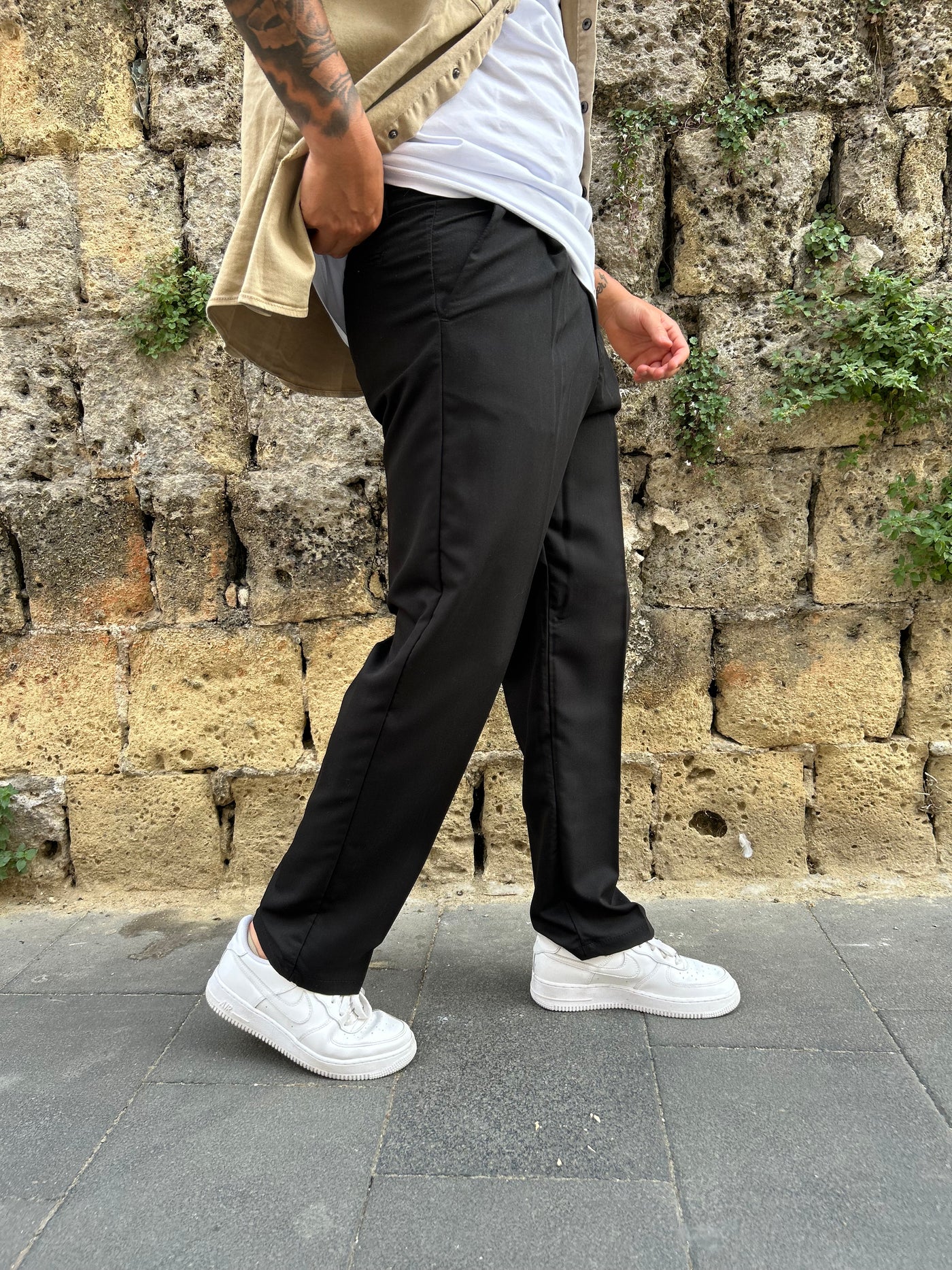 Pantalone Fondo Ampio Nero