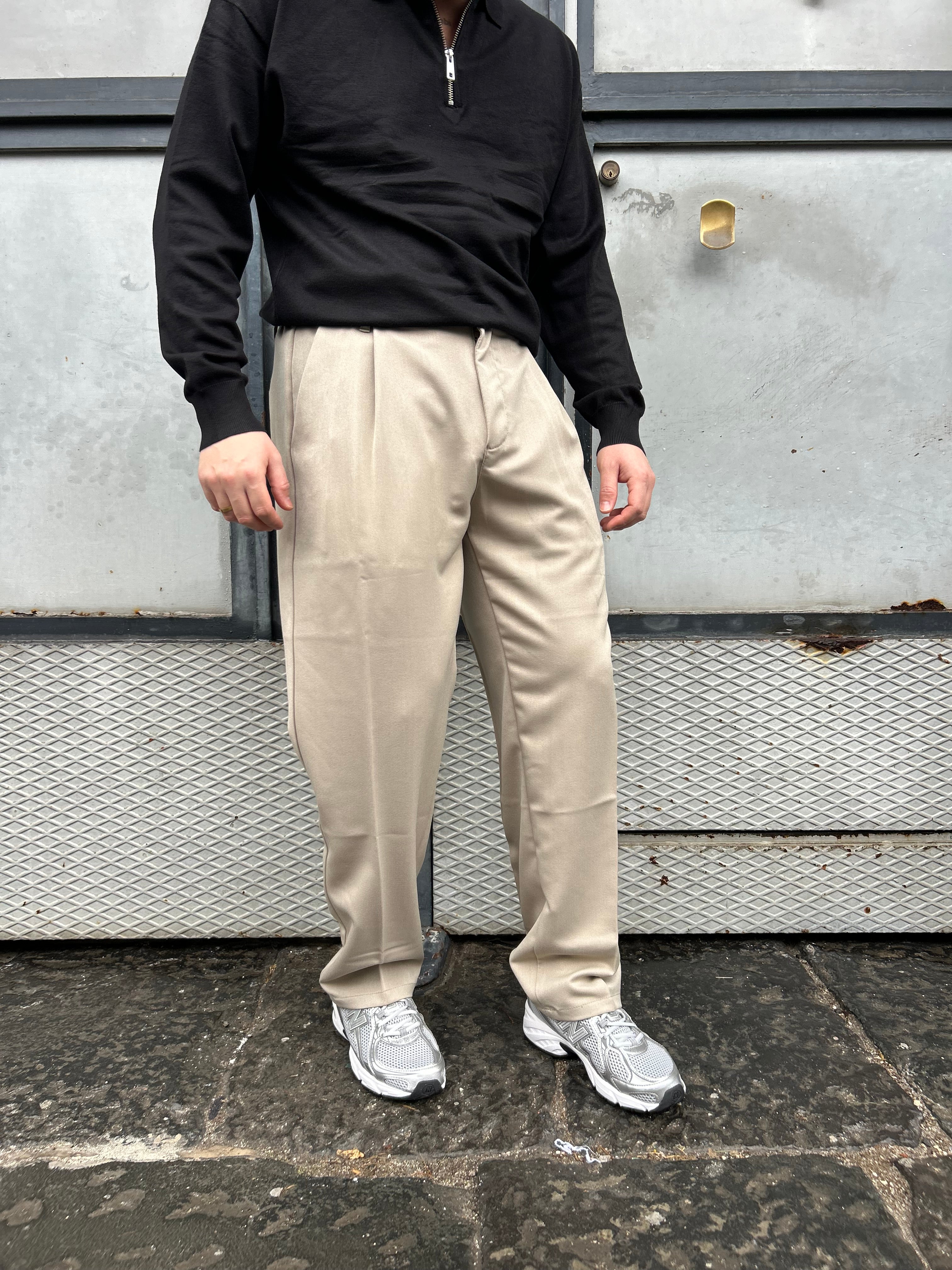 Pantalone Fondo Ampio Tortora