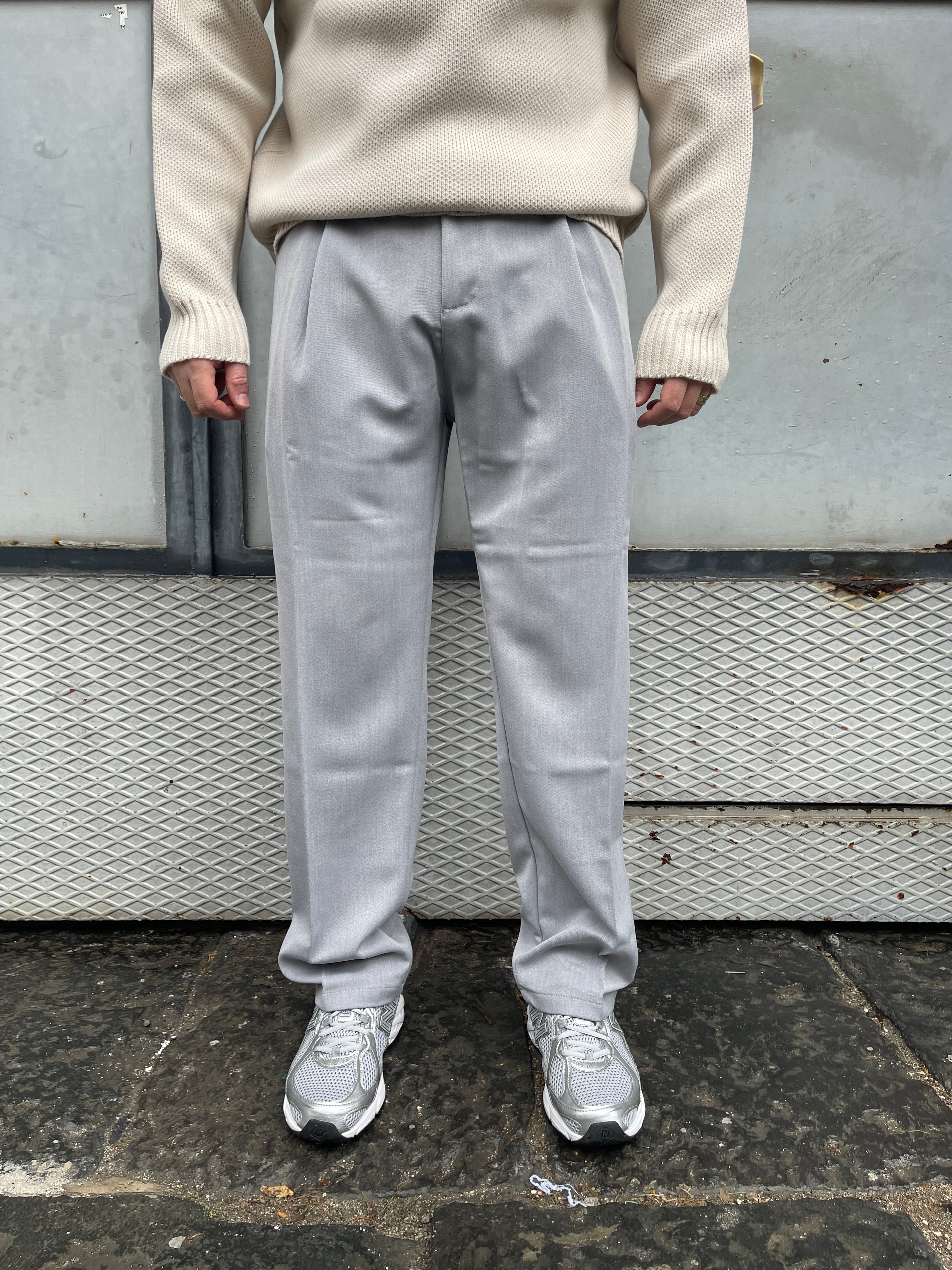 Pantalone Fondo Ampio Grigio