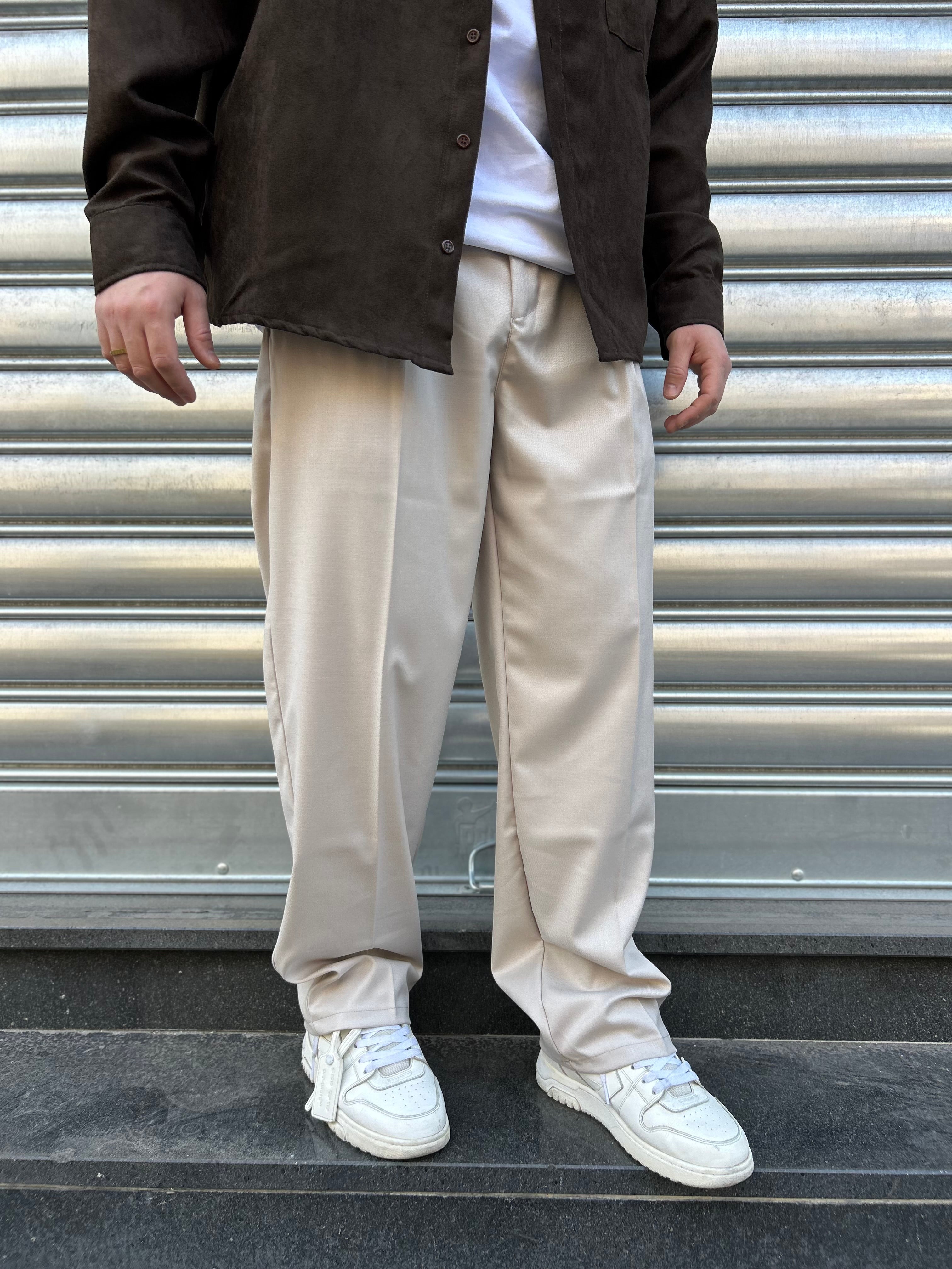 Pantalone Fondo Ampio Panna “ARCHIIVE”