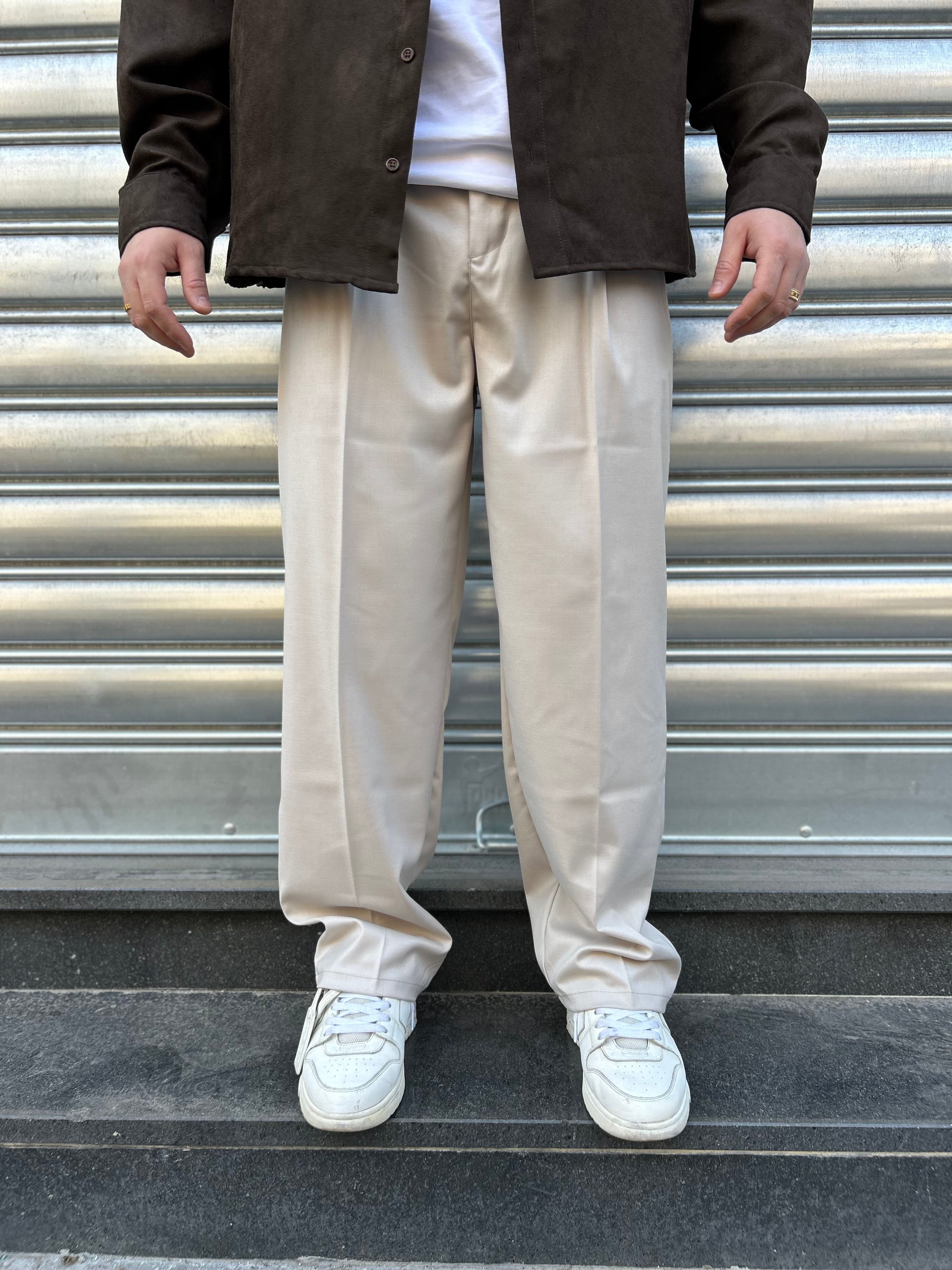 Pantalone Fondo Ampio Panna “ARCHIIVE”