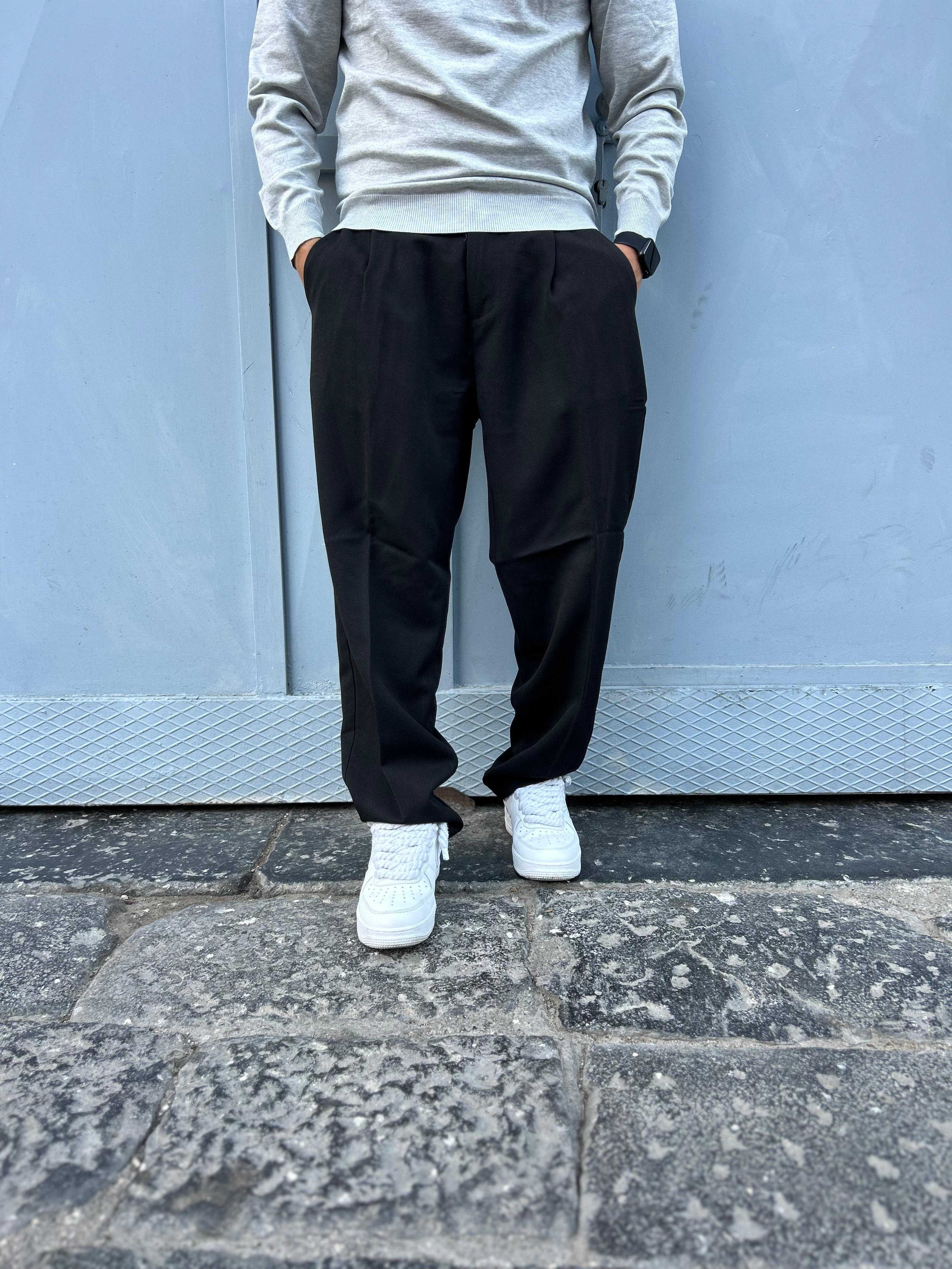 Pantalone Fondo Ampio Nero